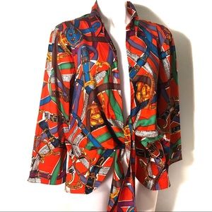 Mishca tie top size L neon multi color